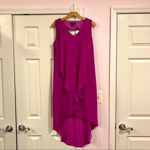 🆕 Macy's Thailia Sodi®️High-Low Flutter Dress.